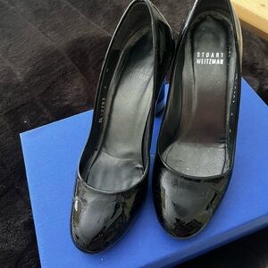 3 X $22, Stuart Weitzman Black Patent Leather Heels